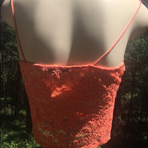 Love Tree peachy  scalloped lace long line braette / camisole - Picture 5 of 7